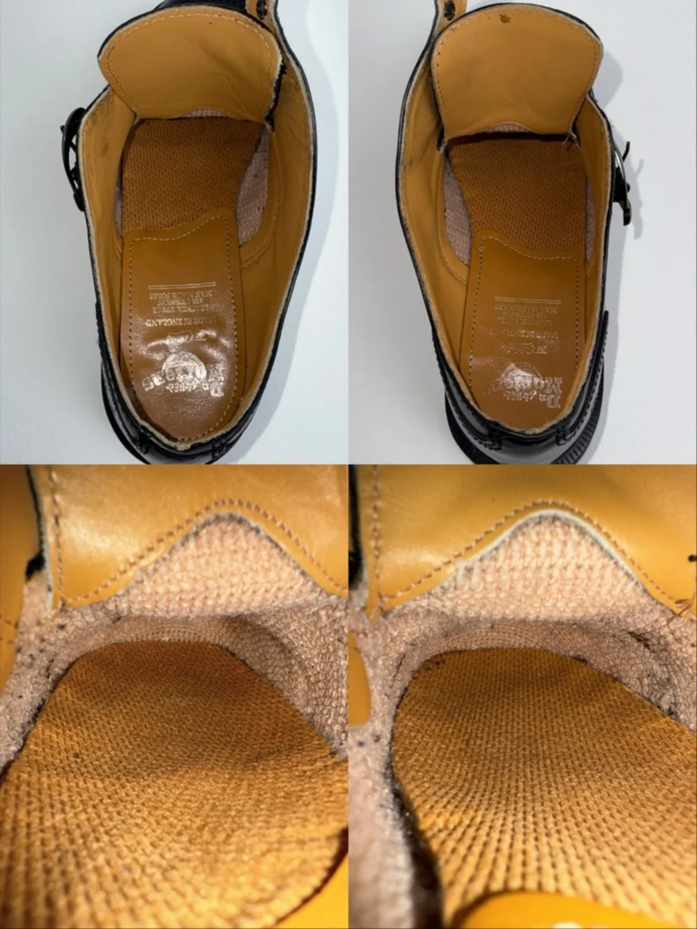 Vintage Dr. Martens England Black Heel Buckle Leather Mary Janes Oxfords UK 5 - Picture 15 of 16